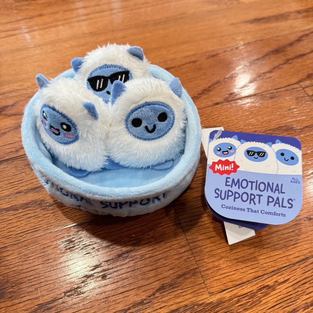 Emotional Support Pals Mini‎ Yeti Plush Bowl 3pk Relatable 4" Viral Tik Tok New